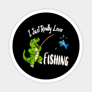 Angler Crocodile Fishing Sport Funny Kids Magnet